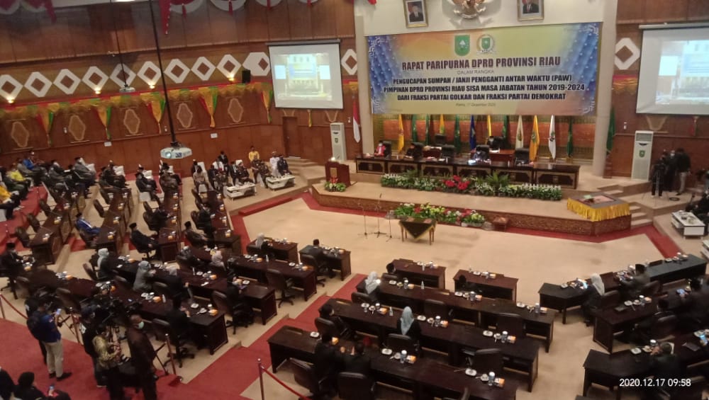 Hari Ini, DPRD Riau Gelar Paripurna PAW Ketua dan Wakil Ketua
