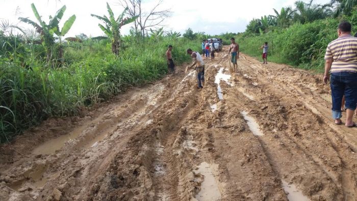 Jalan Desa Tambusai Utara Rohul Belum Diaspal, Kadis PUPR: Mohon Bersabar