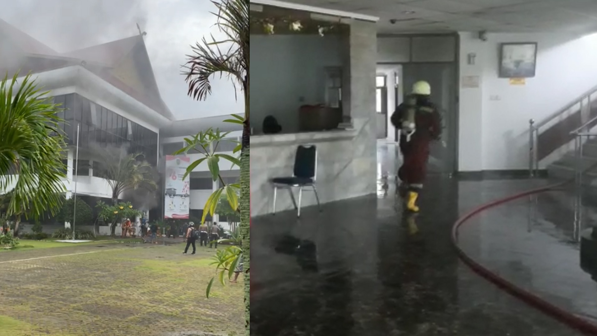 Kantor Bappeda Riau Terbakar, 5 Unit Pemadam Dikerahkan