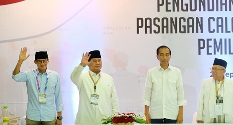 Duka Jokowi-Ma'ruf dan Prabowo-Sandi untuk Korban Tsunami Banten