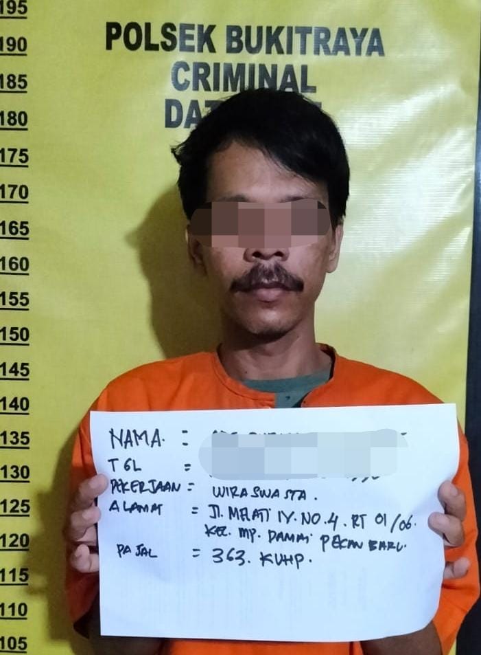 Aksi Terekam CCTV, Pelaku Curanmor di Marpoyan Diringkus