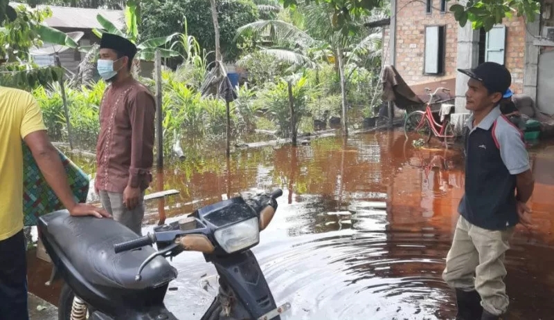 5 KK Terpaksa Mengungsi, 45 di Bukit Batu Bengkalis Terendam Banjir
