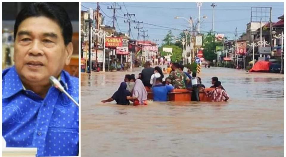 4 Desa di Rohul Terendam Banjir, Achmad Hubungi Kepala BNPB Turunkan Bantuan