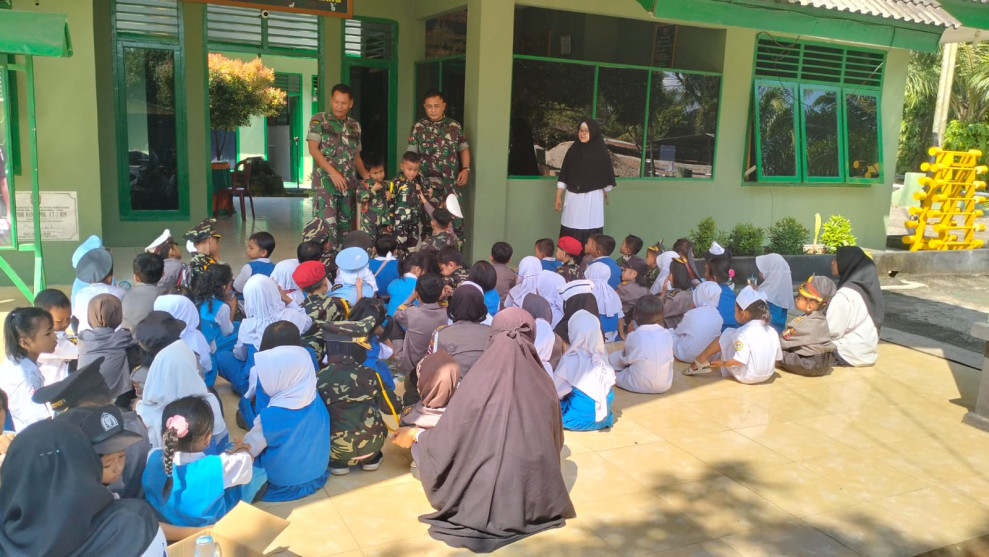 Edukasi Tupoksi TNI, Koramil 0321- 05/ RM Terima kunjungan Outing Class TK Mardhotillah