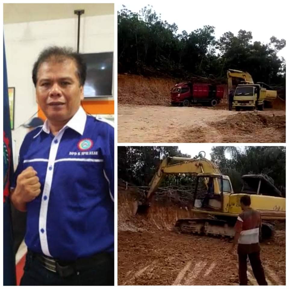 Ketua SPSI Riau Laporkan Perusak Lahan di Danau Buatan ke Polda Riau