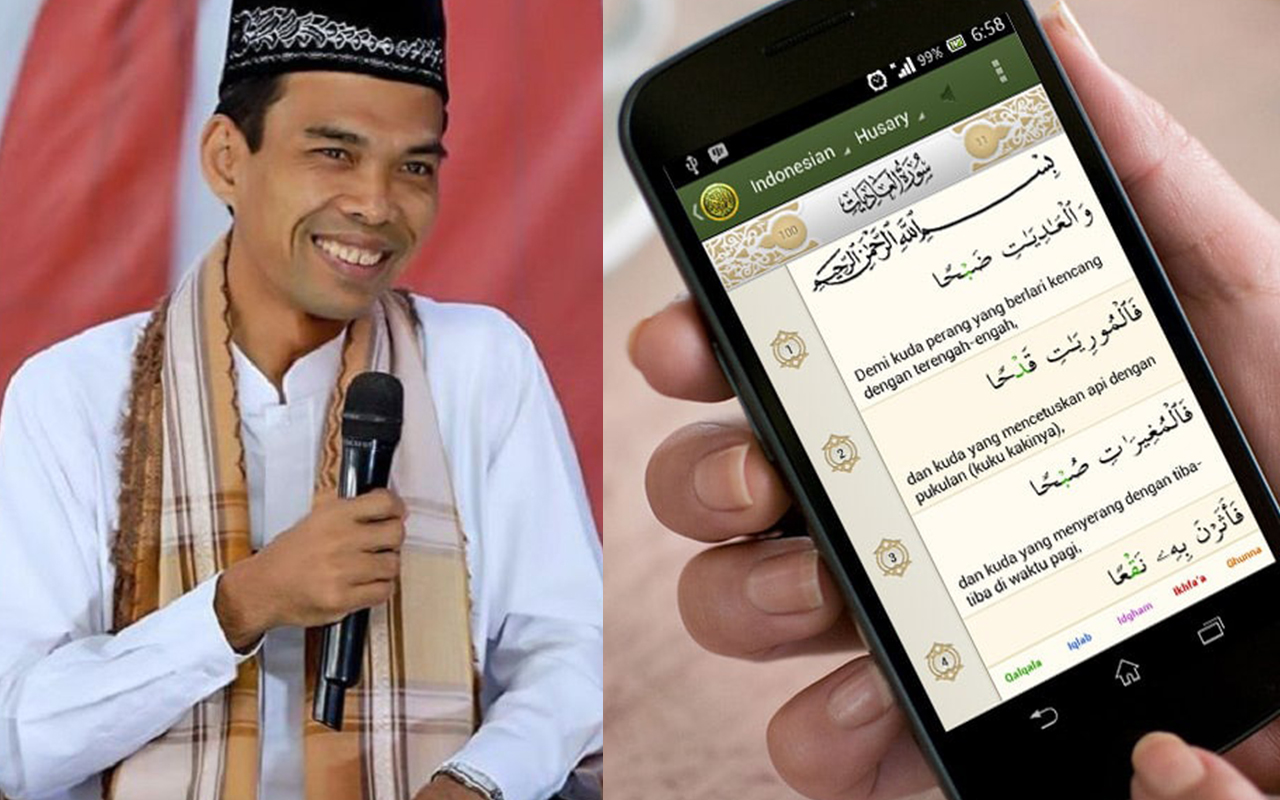 Tanggapan UAS Tentang Hukum Baca Qur’an dari Smartphone dan Mushaf