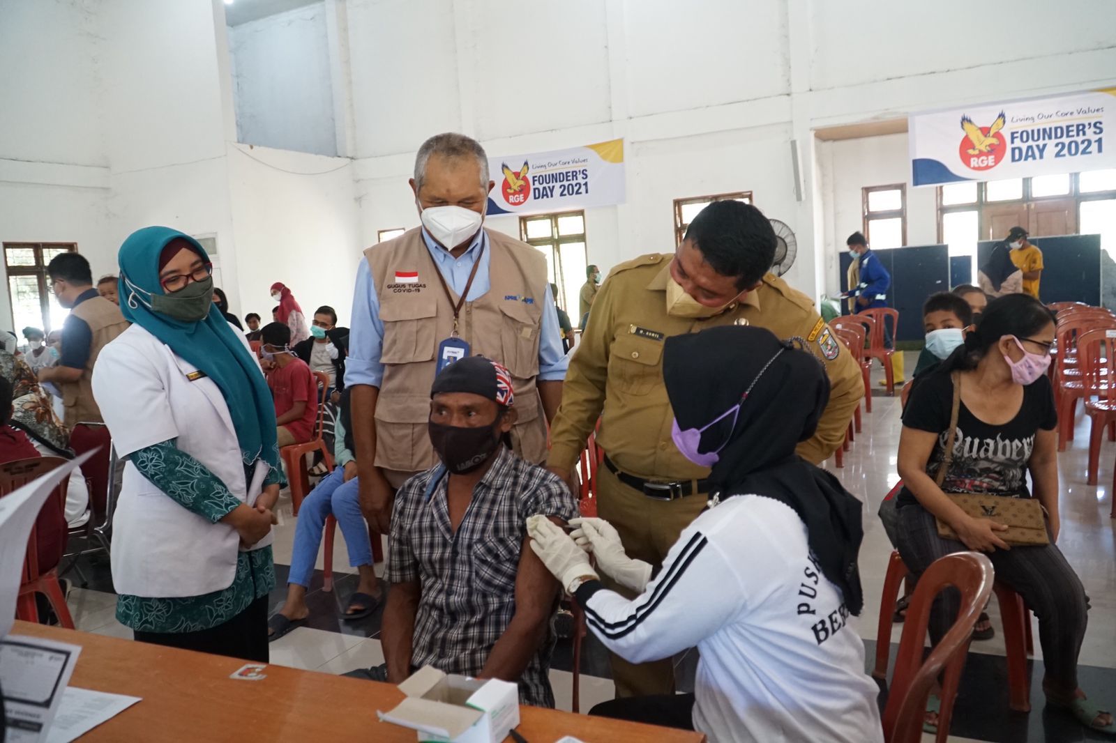 Kejar Herd Immunity di Pelalawan, RAPP-APR Gelar Vaksinasi Massal