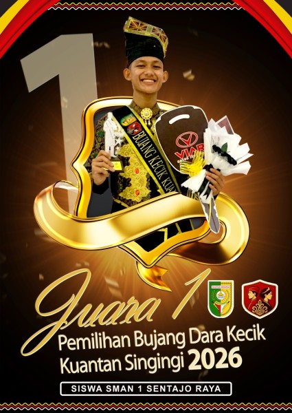Rafa AF Raih Juara I Pemilihan Bujang Dara Kecik Kuansing 2026