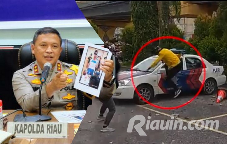 Provokator Pengrusakan Mobil PJR Saat Demo Ditahan Polda Riau