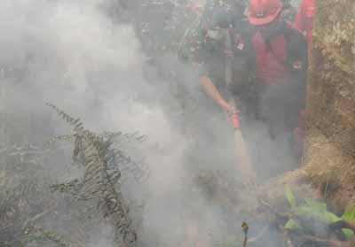 Kebakaran Lahan di Meranti Mulai Timbulkan Asap, Jarak Pandang Masih Normal