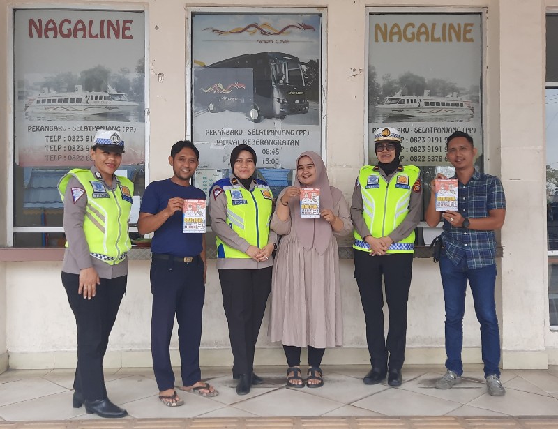 Penumpang di Sungai Duku Diajak Tangkal Hoaks dan Dukung Pemilu Damai