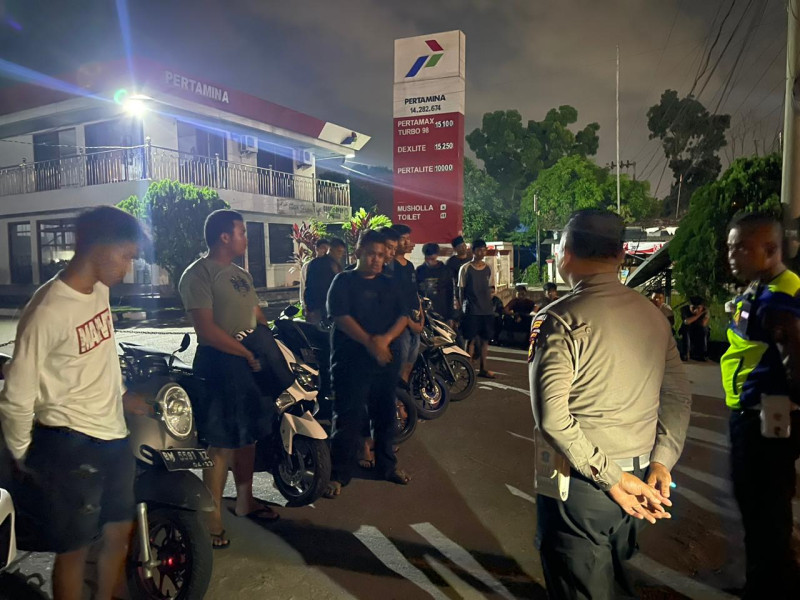 Razia Malam, Ratusan Motor Knalpot Brong Diamankan Polantas Polresta Pekanbaru