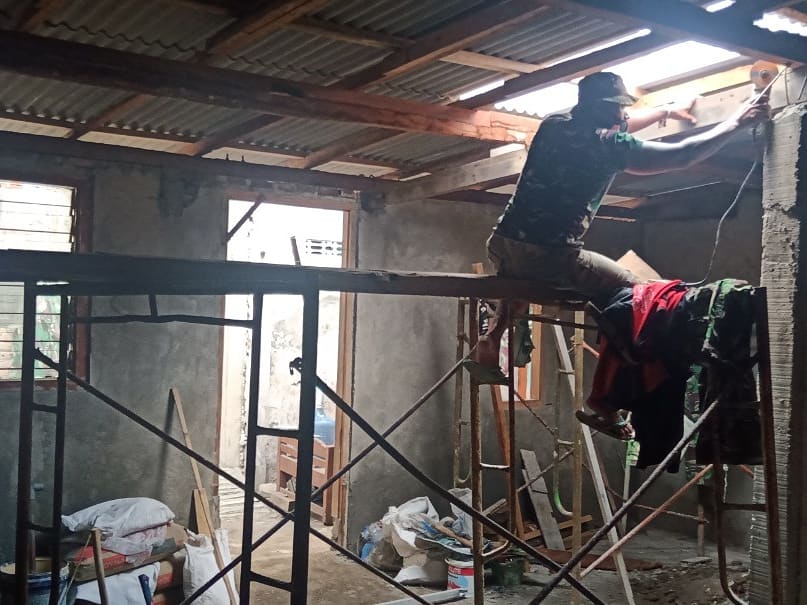 TMMD Reguler KE 111 Kodim 0734/Kota  Yogyakarta Bantu Bedah Rumah Warga Tidak Layak Huni