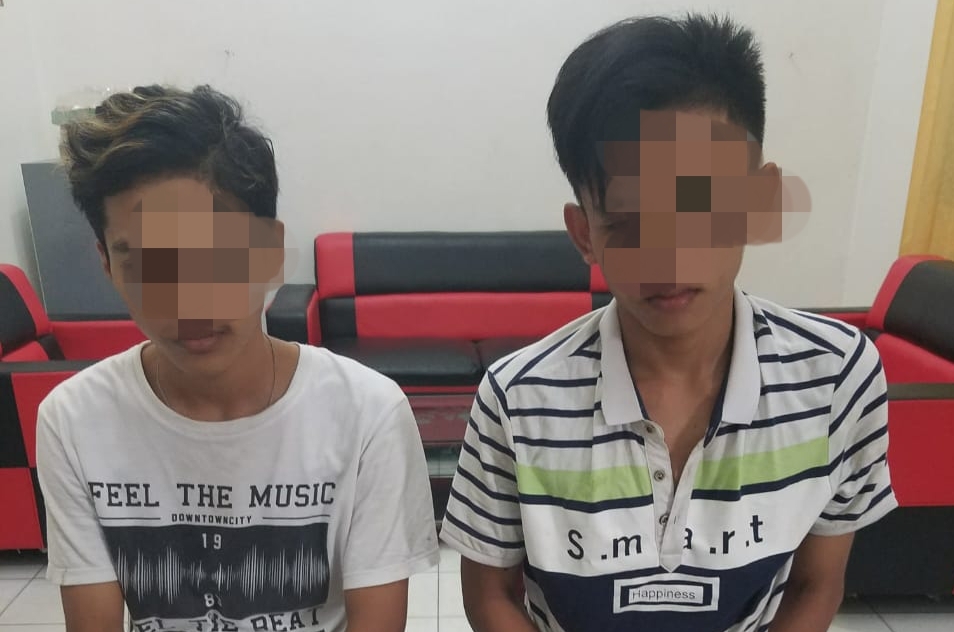 Buang Narkoba Saat Disergap, 2 Remaja Ini Ditangkap Polsek Tapung Kampar