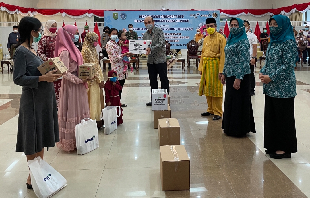 Riau Targetkan 14 persen Kasus Stunting, PT RAPP Salurkan 10.400 PMT