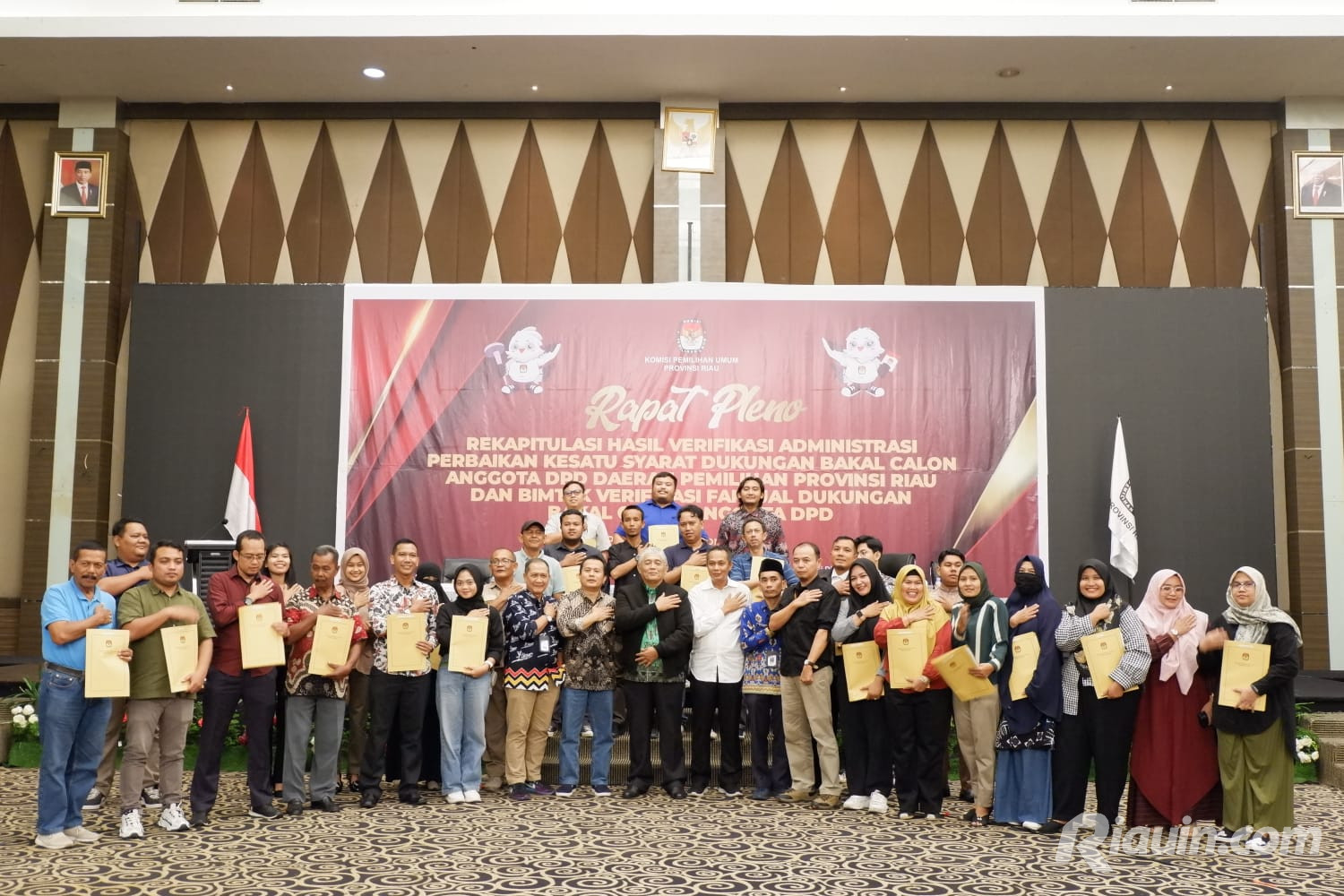 KPU Riau Umumkan 34 Bacalon DPD Penuhi Syarat Dukungan Administrasi