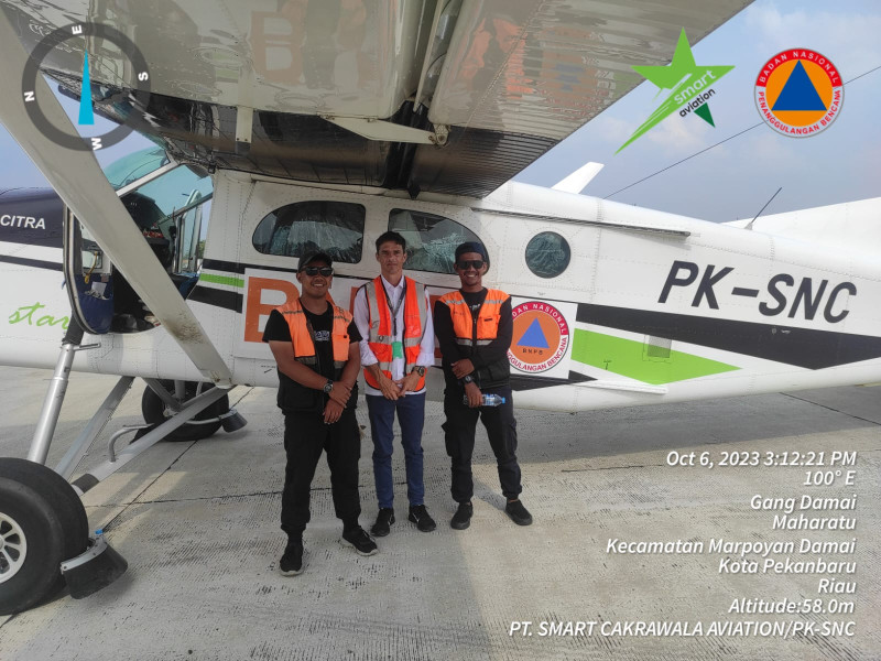 Cegah Karhutla, BPBD Riau Semai 500 Kilogram Garam Demi Modifikasi Cuaca