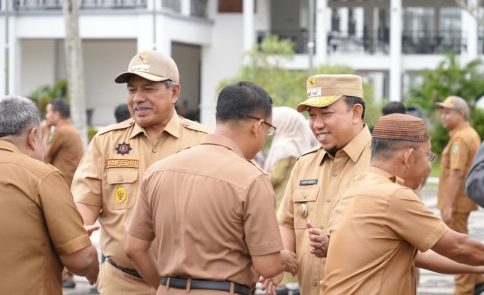 Apel Perdana Pasca Idul Fitri 1446 Hijriah, Alfedri Ajak Pertahankan Integritas untuk Siak Lebih Maju