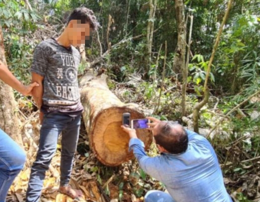 Babat Hutan Cagar Alam Bukit Bungkuk, 2 Pria Asal Kuok Kampar Diciduk