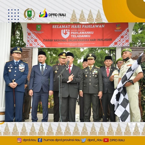 Hari Pahlawan, Wakil Ketua DPRD Riau Tabur Bunga di Makam Pahlawan