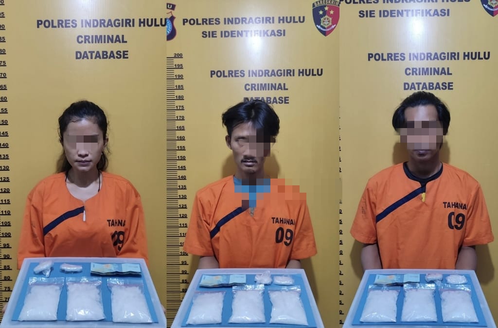 Bawa Sabu ke Air Molek, 3 Pelaku Ditangkap Polisi