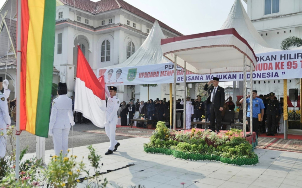 Pimpin Peringatan Sumpah Pemuda ke-95, Bupati Rohil Ingatkan Tantangan Pemuda Dibidang Teknologi