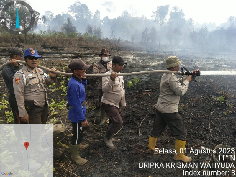 Sejumlah Titik Panas Masih Terdeteksi di Riau, Karhutla di Pelalawan Padam