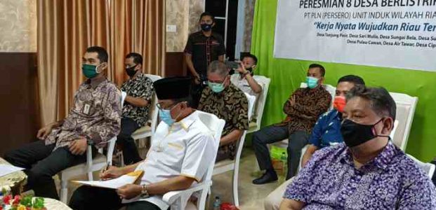 Penggunaan Listrik 7 Desa di Inhil Diresmikan Gubernur Riau di HUT RI ke-75