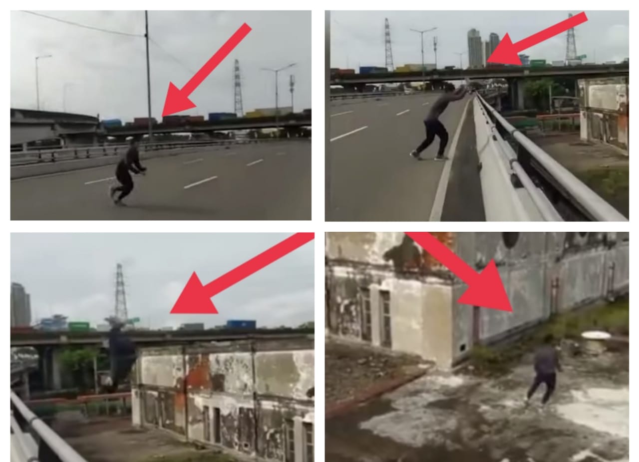 Viral, Aksi Parkour Pemuda dari Flyover Kemayoran, Polisi: Sangat Berbahaya