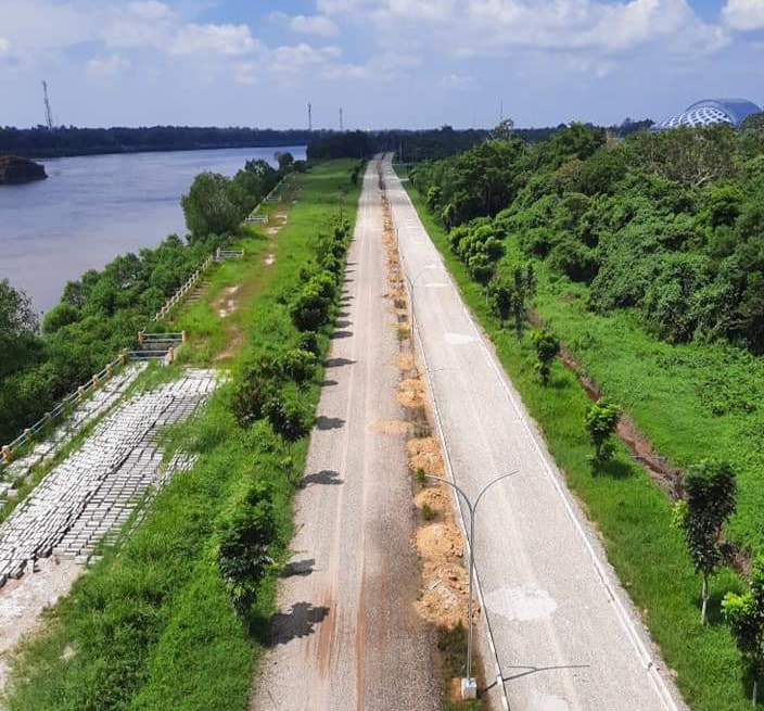 Pandemi Corona, Pemkab Siak Aspal Jalan ke Gedung Daerah Senilai Rp18 Miliar