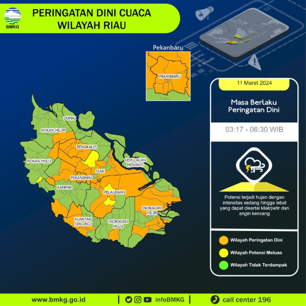 BMKG Kembali Deteksi Hotspot Potensi Karhutla di Riau