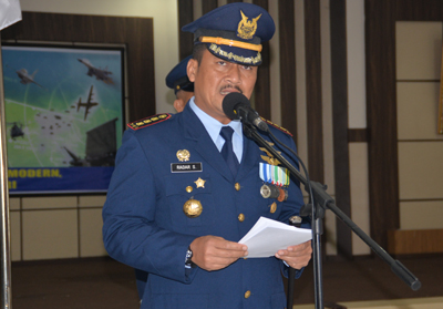 Upacara Peringatan HUT ke-72 TNI AU di Lanud Rsn Pekanbaru Berlangsung Khidmat
