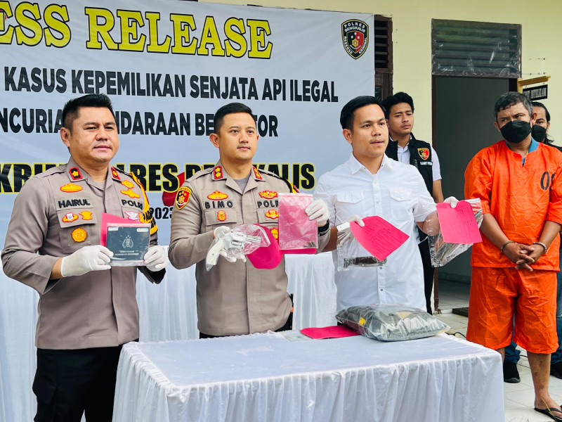 Penipu Sekaligus Pemilik Senpi Ilegal Diringkus Polres Bengkalis