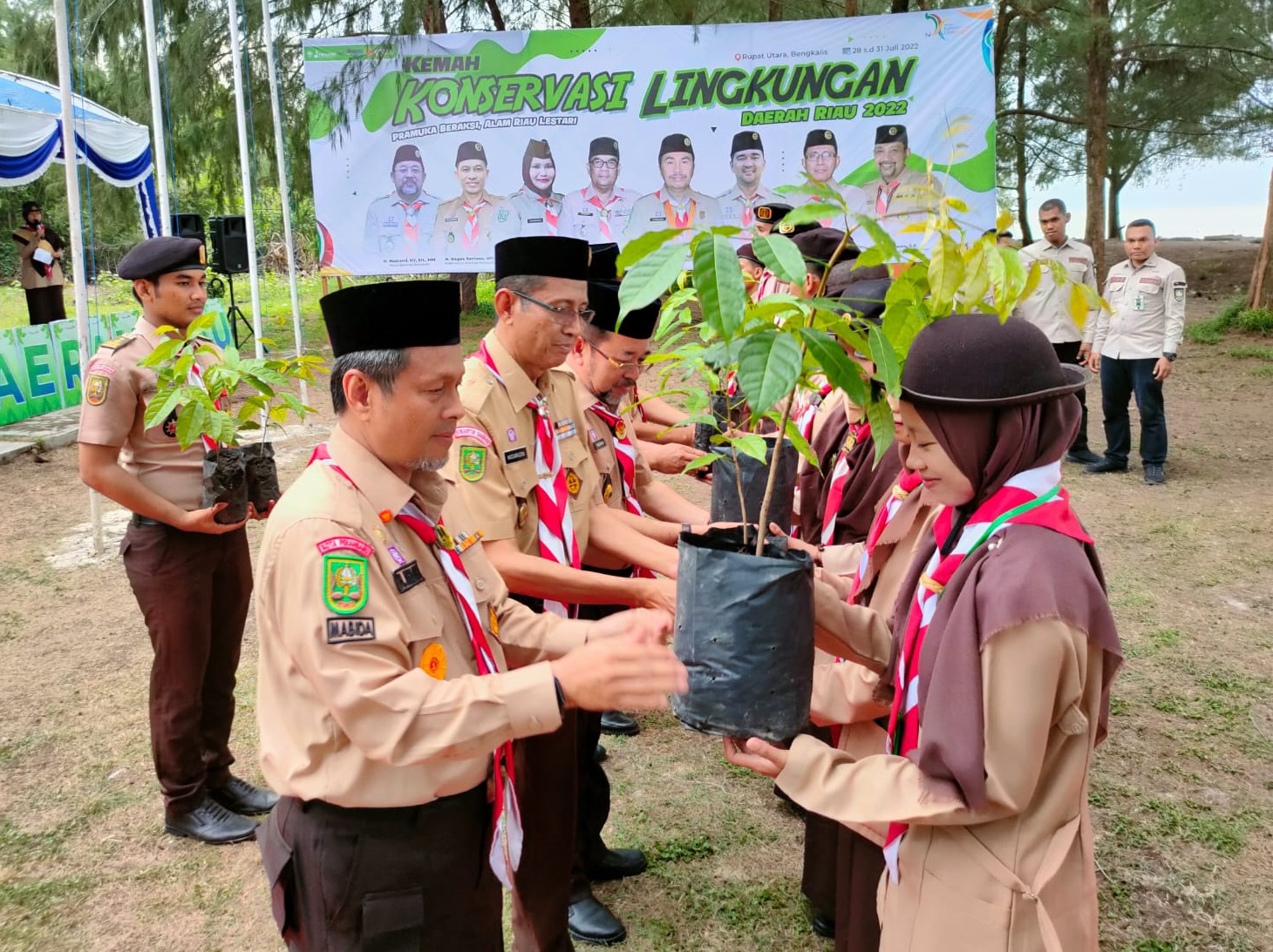 Lestarikan lingkungan, Kwarda Riau Gelar Kemah Konservasi di Rupat Utara