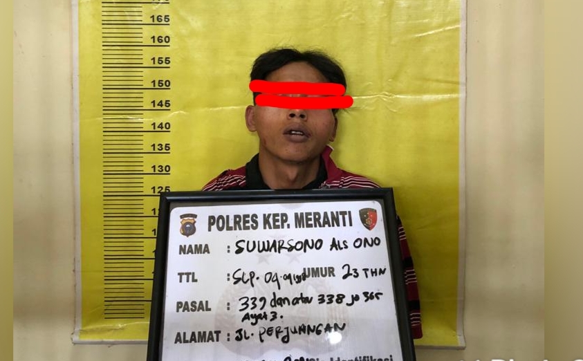 Pelaku Pembunuh IRT 27 Tahun di Rangsang Barat Meranti Ditangkap Polisi
