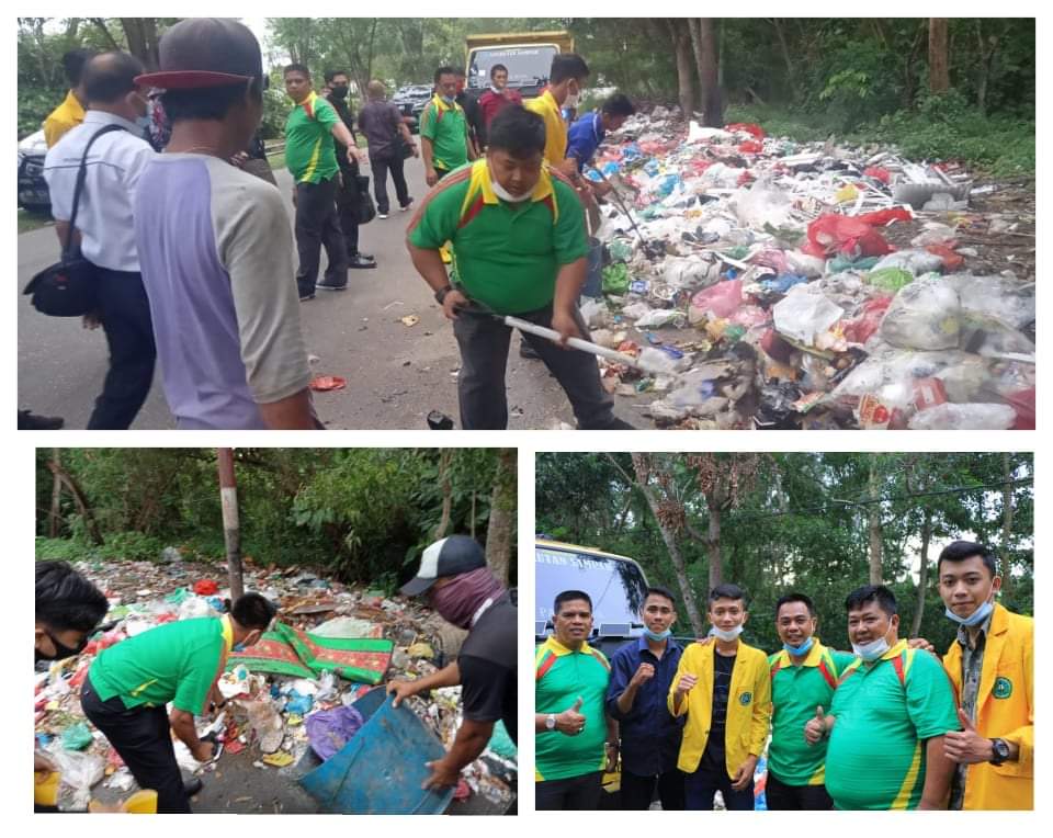 Sekdako Pekanbaru M Jamil Bersihkan Sampah Bersama Mahasiswa BEM Unilak