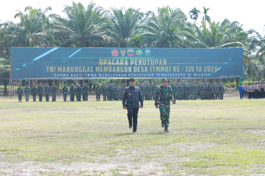 Besok Inspektur Jenderal TNI AD  Tutup Giat TMMD Ke-119, Bupati Siak Tinjau Persiapan di Sungai Tengah