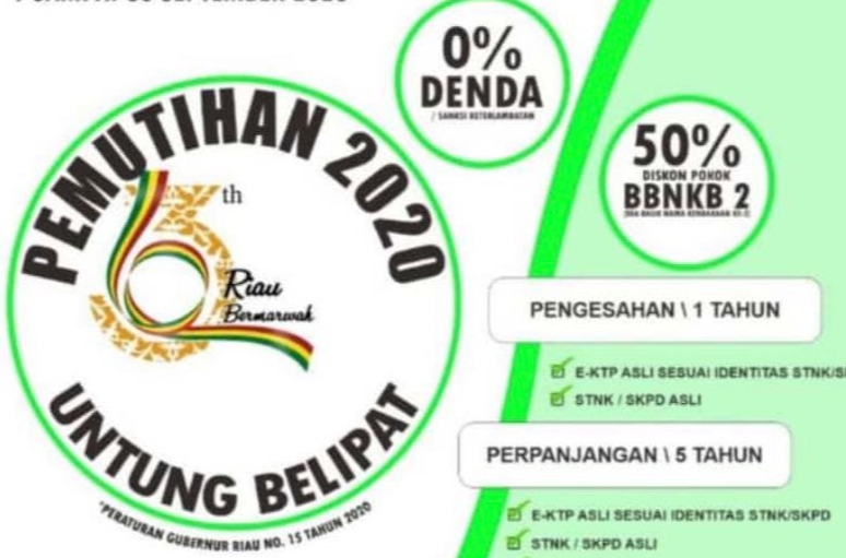 Denda Pajak Dihapus, Biaya Balik Nama Kendaraan Bermotor Diskon 50 Persen