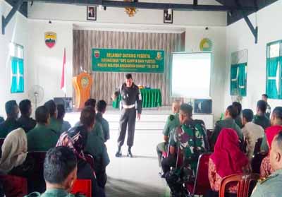 Kodim 0314 Sambut Baik Sosialisasi Ops untuk Gugah Kesadaran Hukum Prajurit