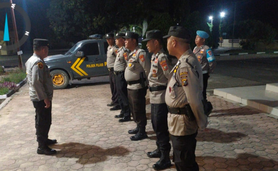 Polsek Pujud Gelar Patroli Antisipasi Politik Uang dan Serangan Fajar