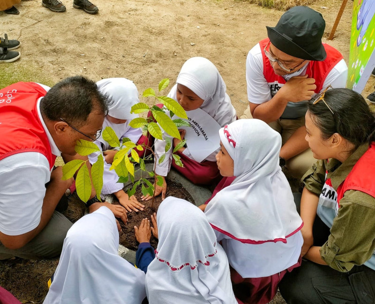 Siswa SD di Mandau Ikuti Program Pelestarian Gajah dan Hutan Riau