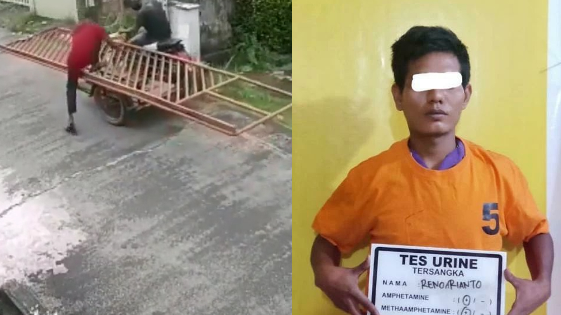 Gondol Pagar Rumah Warga di Senapelan Pekanbaru, Tukang Becak Motor Diciduk