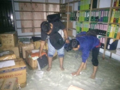 Diguyur Hujan, Kantor Bawaslu Riau Kebanjiran