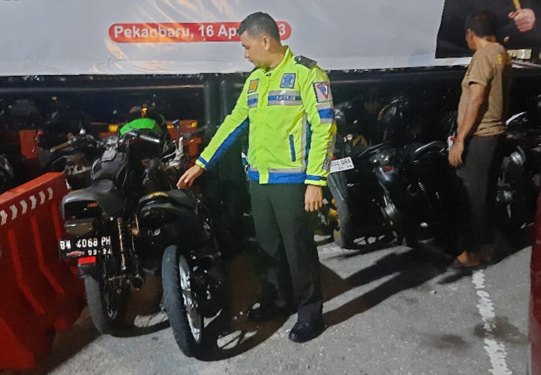 Marak Balap Liar di Pekanbaru, 80 Unit Motor Diamankan dalam Sepekan