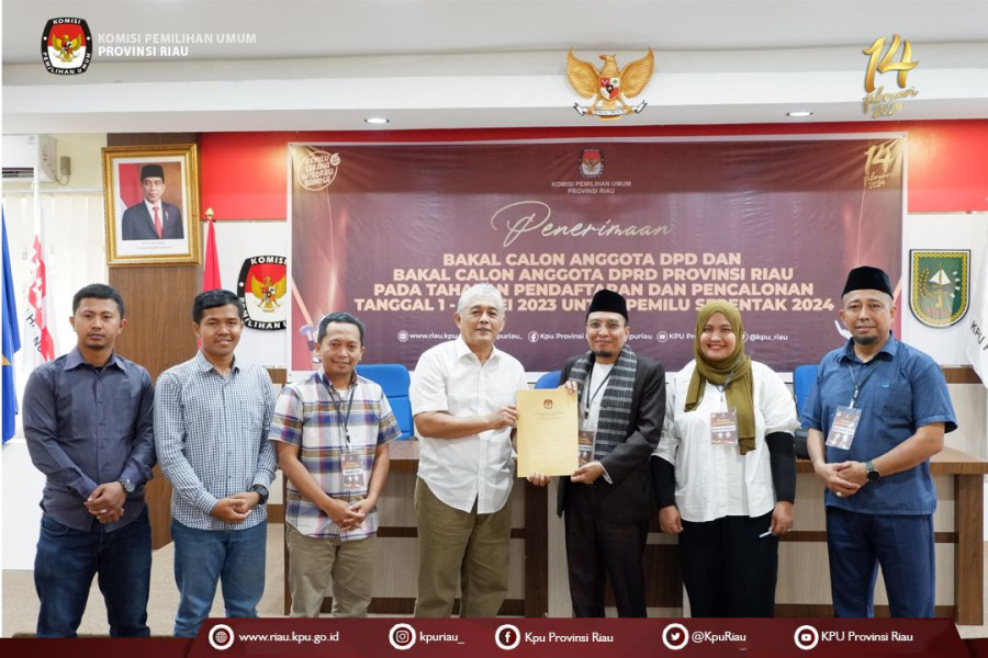 KPU Riau Baru Terima 11 Berkas Balon DPD RI