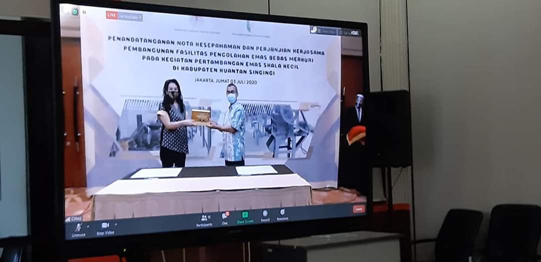 Bupati Mursini Teken MoU Pertambangan Emas Bebas Merkuri di Jakarta