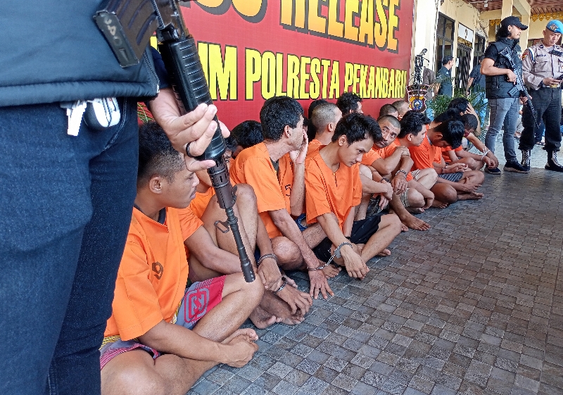Polresta Pekanbaru Ringkus 28 Penjahat, Maling Paling Banyak