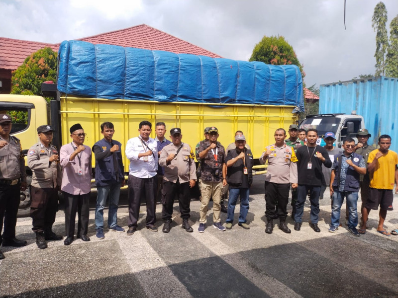 Kawal Distribusi Logistik, Polsek Siak Kecil Siap Amankan Pemilu 2024