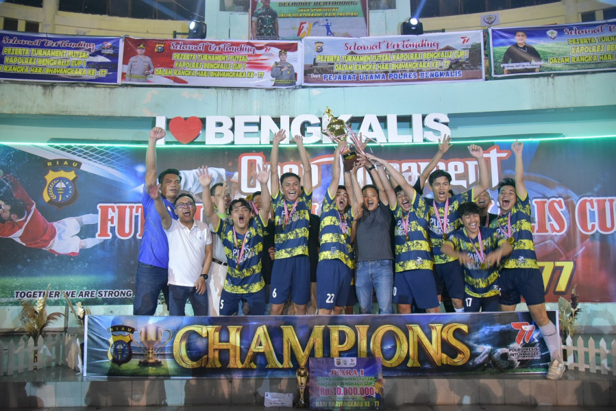Ketua DPRD Hadiri Final dan Penutupan Tournament Futsal Kapolres Bengkalis Cup I