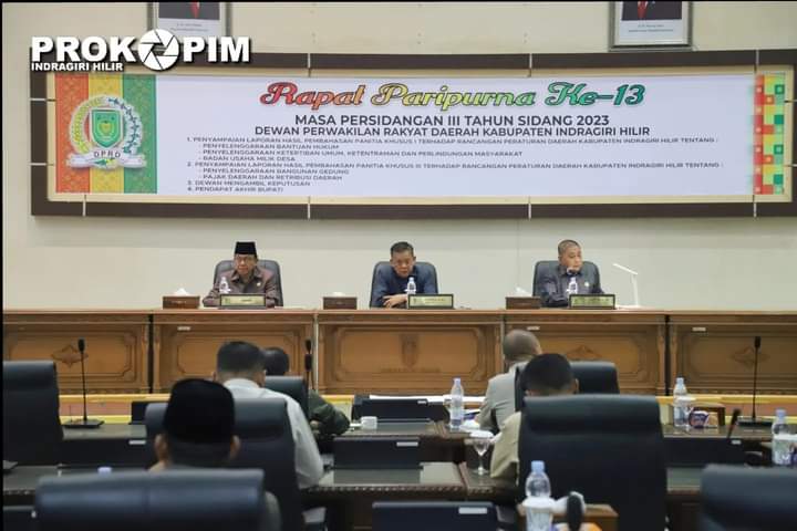 DPRD Inhil Gelar Rapat Paripurna ke-13 Masa Persidangan III Tahun 2023